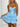 Sparkly Hot Fix Boned Ruffle Mini Prom Dress - Baby Blue