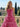 Boned Strapless Tiered Ball Gown Prom Dress Long With Bow - Hot Pink