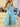 Boned Strapless Tiered Ball Gown Prom Dress Long With Bow - Light Blue