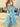 Boned Strapless Tiered Ball Gown Prom Dress Long With Bow - Light Blue