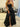 Boned Strapless Tiered Ball Gown Prom Dress Long With Bow - Black