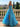 Boned Strapless Tiered Ball Gown Prom Dress Long With Bow - Blue
