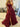 Boned Strapless Tiered Ball Gown Prom Dress Long With Bow - Burgundy
