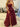 Boned Strapless Tiered Ball Gown Prom Dress Long With Bow - Burgundy