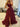 Boned Strapless Tiered Ball Gown Prom Dress Long With Bow - Burgundy