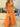 Boned Strapless Tiered Ball Gown Prom Dress Long With Bow - Orange