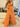 Boned Strapless Tiered Ball Gown Prom Dress Long With Bow - Orange