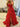 Boned Strapless Tiered Ball Gown Prom Dress Long With Bow - Red