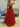 Boned Strapless Tiered Ball Gown Prom Dress Long With Bow - Red