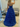 Boned Strapless Tiered Ball Gown Prom Dress Long With Bow - Royal Blue