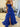 Boned Strapless Tiered Ball Gown Prom Dress Long With Bow - Royal Blue
