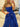 Boned Strapless Tiered Ball Gown Prom Dress Long With Bow - Royal Blue