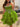 Luxury Crystal Boned Ruffle Mini Ball Gown Prom Dress - Olive Green