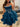 Luxury Crystal Boned Ruffle Mini Ball Gown Prom Dress - Peacock Blue