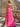 Sweetheart Ruffle Tiered Ball Gown Prom Dress - Hot Pink