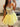 Sheer Bodice Boned Crystal Mini Ball Gown Prom Dress - Yellow