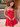 Cut Front Boned Mini Chiffon Ball Gown Prom Dress-Red
