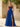 Strapless Embroidery Lace Bodice Layered Ball Gown Long Prom Dress With Split in Royal Blue