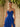 Strapless Embroidery Lace Bodice Layered Ball Gown Long Prom Dress With Split in Royal Blue