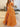 Lace Embroidery Boned Layered Ball Gown Prom Dress - Orange