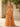 Strapless Embroidery Lace Bodice Layered Ball Gown Long Prom Dress With Split in Orange