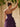 Strapless Embroidery Lace Bodice Layered Ball Gown Long Prom Dress With Split in Grape