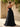 Strapless Embroidery Lace Bodice Layered Ball Gown Long Prom Dress With Split in Black