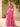 Strapless Embroidery Lace Bodice Layered Ball Gown Long Prom Dress With Split in Hot Pink