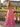 Ruffled Layered Sequin Corset Long Prom Ball Gown Dress in Pink