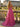 Ruffled Layered Sequin Corset Long Prom Ball Gown Dress in Hot Pink