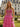 Ruffled Layered Sequin Corset Long Prom Ball Gown Dress in Hot Pink