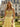 Ruffled Layered Sequin Corset Long Prom Ball Gown Dress in Yellow