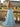 Ruffled Layered Sequin Corset Long Prom Ball Gown Dress in Sky Blue