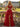 Ruffled Layered Sequin Corset Long Prom Ball Gown Dress in Red