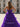 Cut Front Pleated Layered Ruffle Hem Long Prom Dress With Slit in Purple