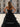 Cut Front Pleated Layered Ruffle Hem Long Prom Dress With Slit in Black