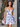 V Neck Printing Tiered Mini Ball Gown Prom Dress-Baby Blue Floral