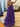 Lace Cut Front Boned Ruffled Ball Gown Dress - Purple
