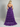Lace Cut Front Boned Ruffled Ball Gown Dress - Purple