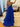 Lace Cut Front Boned Ruffled Ball Gown Dress - Royal Blue