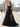 Lace Cut Front Boned Ruffled Ball Gown Dress - Black