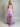Lace Cut Front Boned Ruffled Ball Gown Dress - Lavender