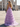 Lace Cut Front Boned Ruffled Ball Gown Dress - Lavender