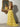 Sweetheart Pleated Bodice Layered Ruffle Hem Long Ball Gown Prom Dress With Slit in Yellow