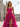 Sweetheart Pleated Bodice Layered Ruffle Hem Long Prom Dress With Slit - Fuchsia