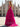 Sweetheart Pleated Bodice Layered Ruffle Hem Long Prom Dress With Slit - Fuchsia