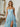 Sweetheart Pleated Bodice Layered Ruffle Hem Long Ball Gown Prom Dress With Slit in Sky Blue