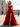 Sweetheart Pleated Bodice Layered Ruffle Hem Long Prom Dress With Slit - Red