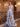 Blue Floral Chiffon Cut Front Tiered Ruffle Strapless Ball Gown Maxi Prom Dress