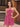 Cut Waist 3D Rose Halter Ruffle Mini Prom Dress - Hot Pink